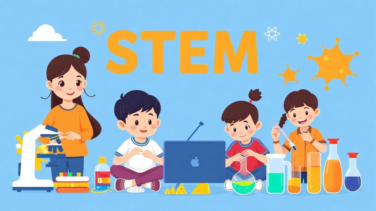 Kids learning STEM